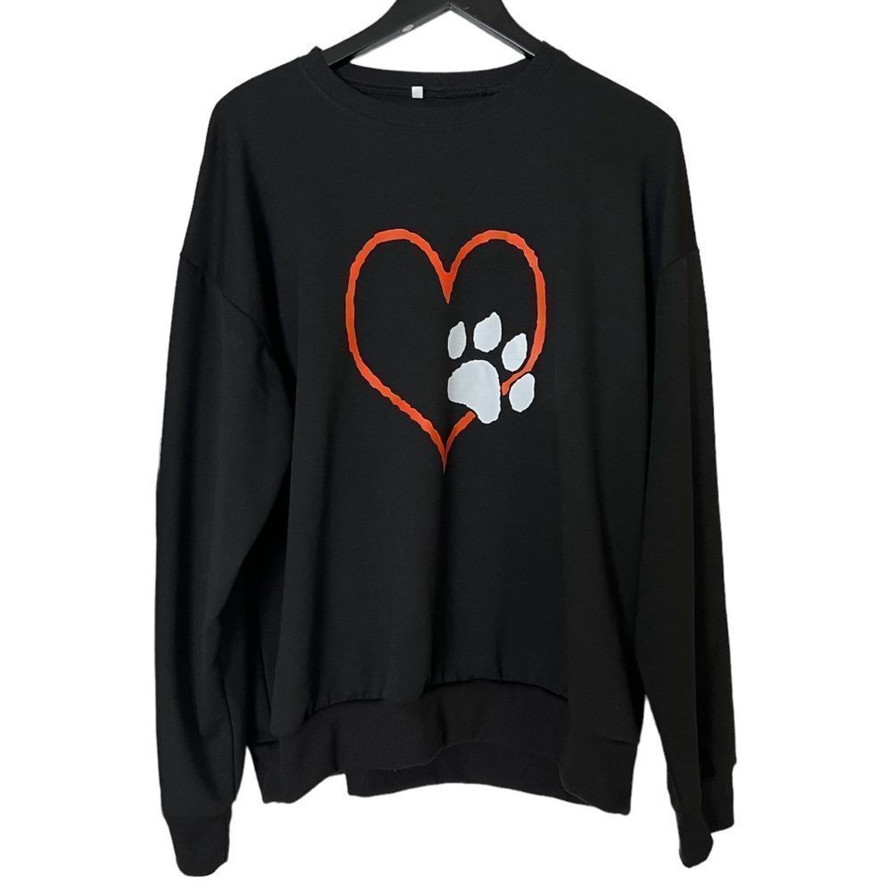 🐾 Paw Print & Hearts 💕 Long Sleeved Sweatshirt